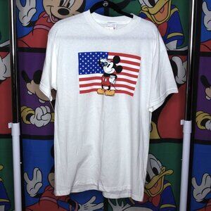 NWT Vintage Disney Store Mickey Mouse American Flag Shirt